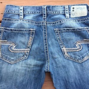 Men's Silver Zac Jeans actual size 34"/30.5"